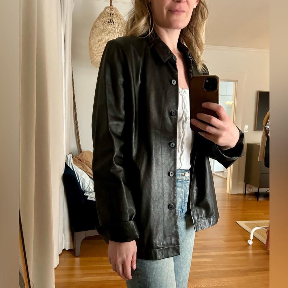 Buttery soft Vintage leather jacket-shacket